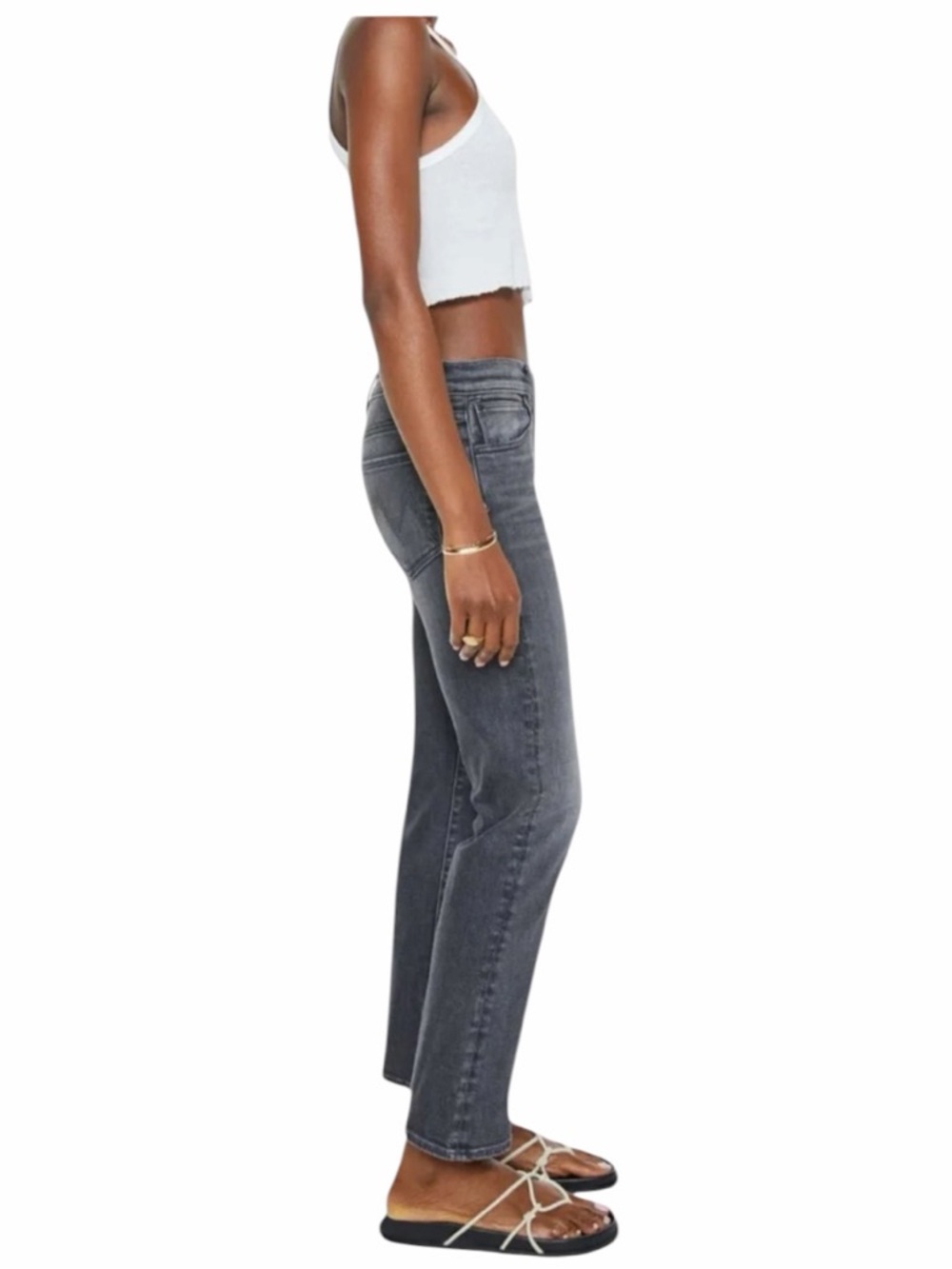 MOTHER The Mid Rise Hiker Hover Jeans in Call It A Night  Size 27 - Picture 9 of 15